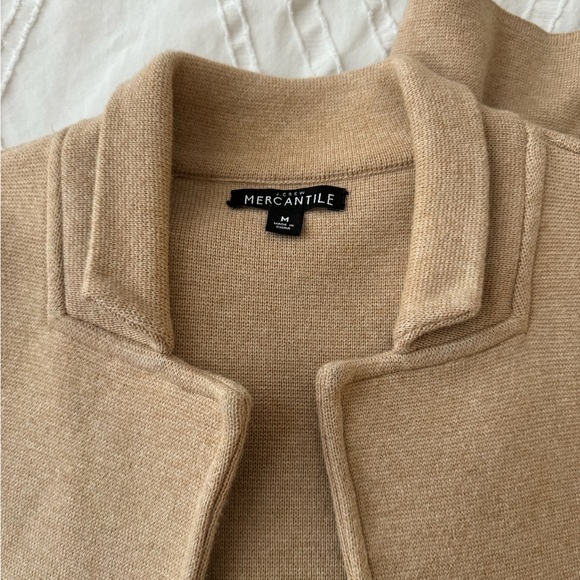 J. Crew Mercantile Tan Knit Button Front Cardigan Sweater Blazer Jacket Size M - Picture 5 of 7